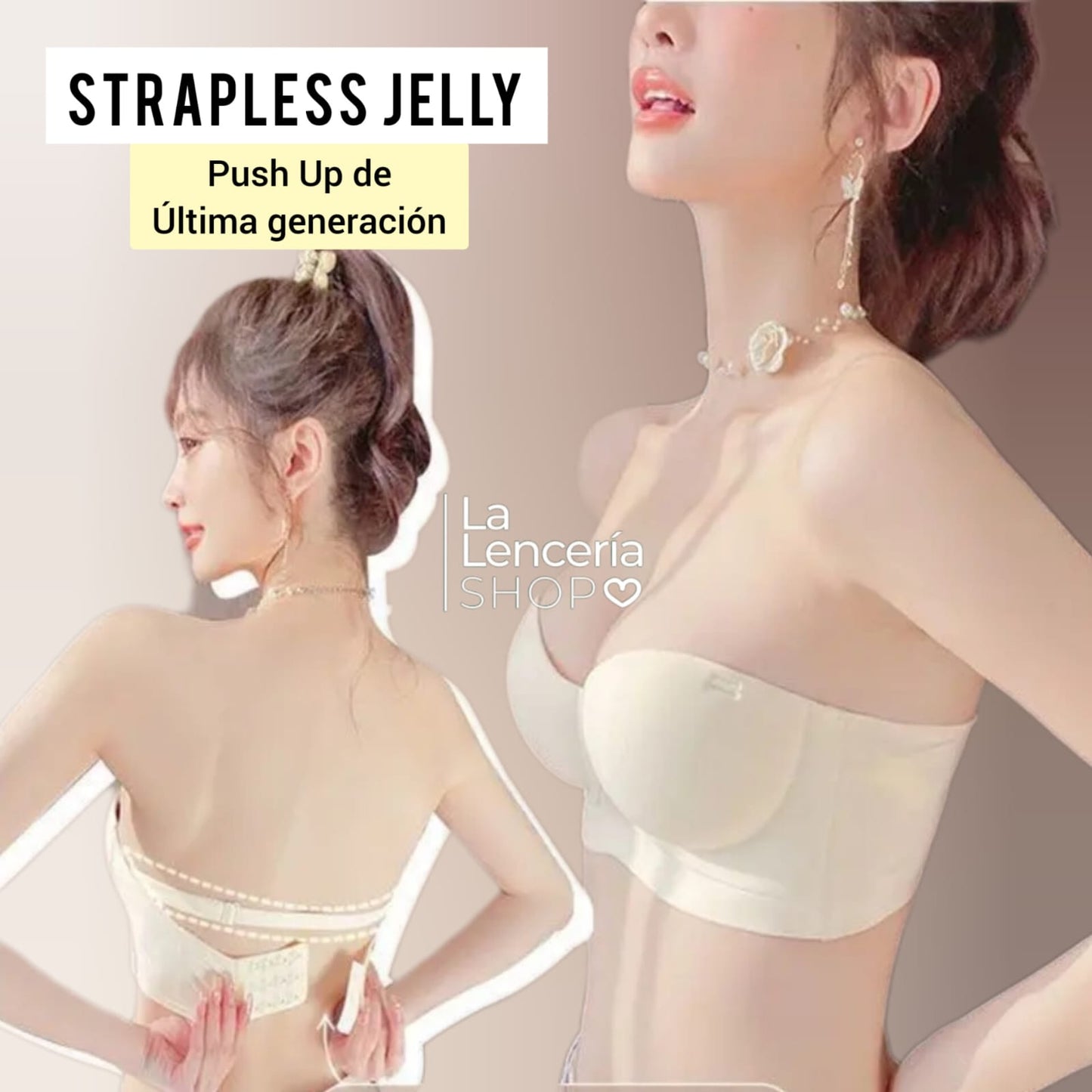 Strapless Push Up Antiestrés Jelly